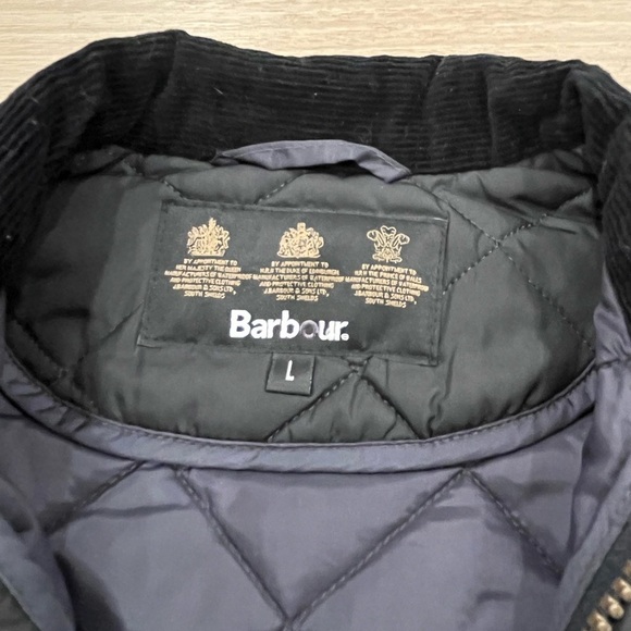 Barbour Chelsea Children's Black Nylon Quilted Zipper/Snap Closure Barn Jacket L - Picture 5 of 7